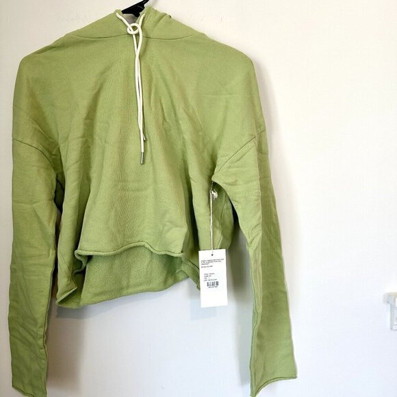 NWT MATE the Label Green Organic Terry Crop Hoodie - Small - Picture 6 of 8
